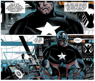 Illustration for article titled Captain America is a fascist, Batman has shitty Watchmen crossover in DC and Marvel’s latest insults